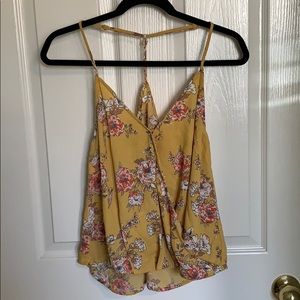 Yellow tank with flowers. Size M
